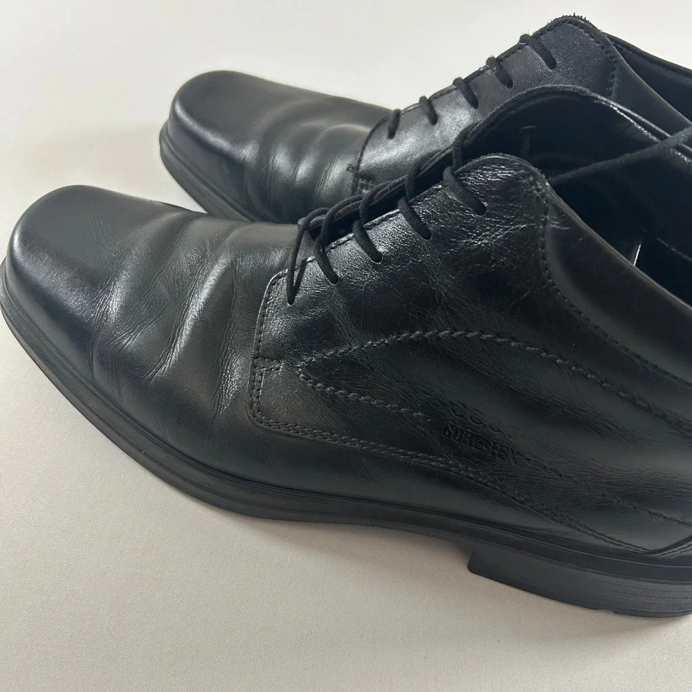 ECCO Chukka Boots Mens 13/EU47 Black Leather Gore-Tex Waterproof Square Toe